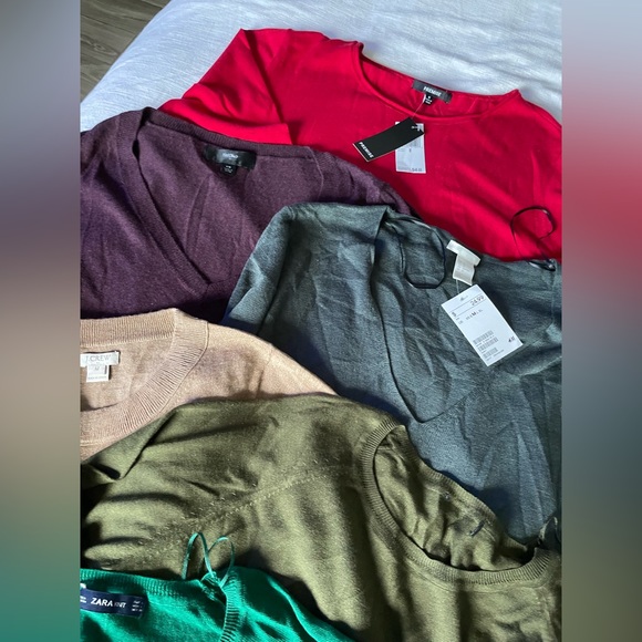 Group of 6 knit cardigans Jcrew H&M Banana Rep Mossimo Premis many NWT all M - Picture 7 of 16